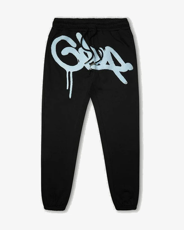 GEEDUP HANDSTYLE SWEATPANTS BLACK BABY BLUE GEEDUP HANDSTYLE SWEATPANTS BLACK BABY BLUE