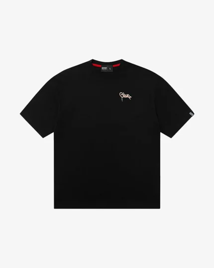 GEEDUP HANDSTYLE EMB TEE BLACK PINK