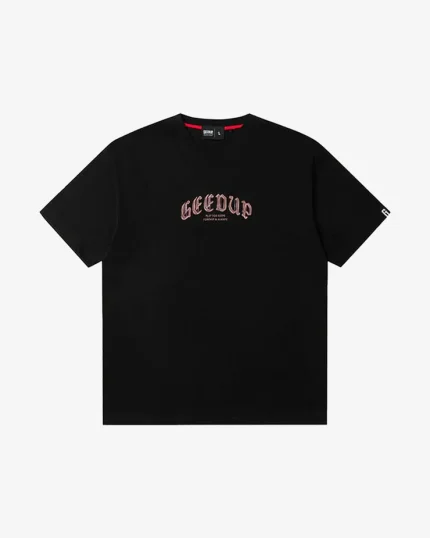 GEEDUP CHROME TEE BLACK ROSE