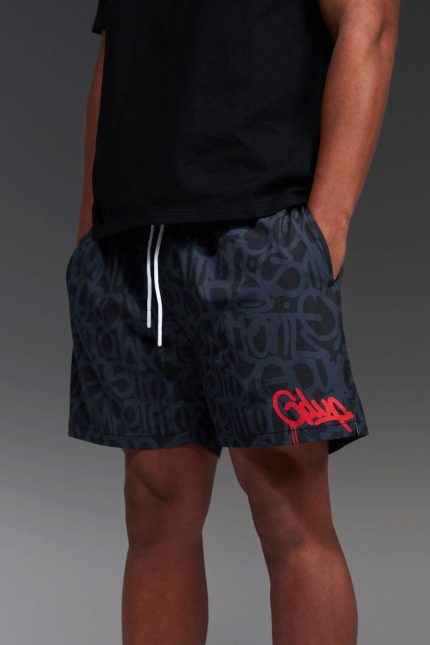 Handstyle Swim Short Black/Red
