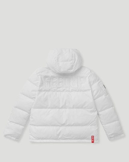 Geedup Core Logo Reversible Puffer Jacket White